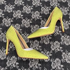 Schutz Lou Crystal Pump Heels 9 Wild Lime